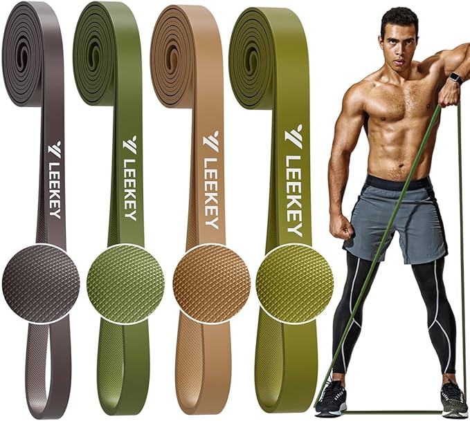 LEEKEY Resistance Bands Set for Pull-Up Assistance & Full-Body Training, Multi-Level Exercise Bands