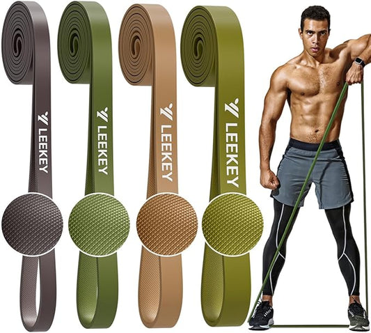LEEKEY Resistance Bands Set for Pull-Up Assistance & Full-Body Training, Multi-Level Exercise Bands