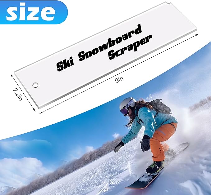 Snowboard Wax Plastic Scraper- Ski Wax Scraper- Ski Snowboard Plastic Scraper for Removing The