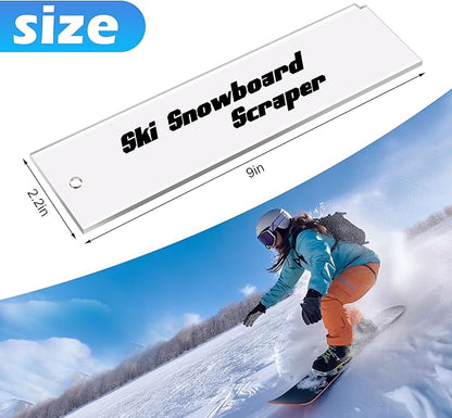 Snowboard Wax Plastic Scraper- Ski Wax Scraper- Ski Snowboard Plastic Scraper for Removing The