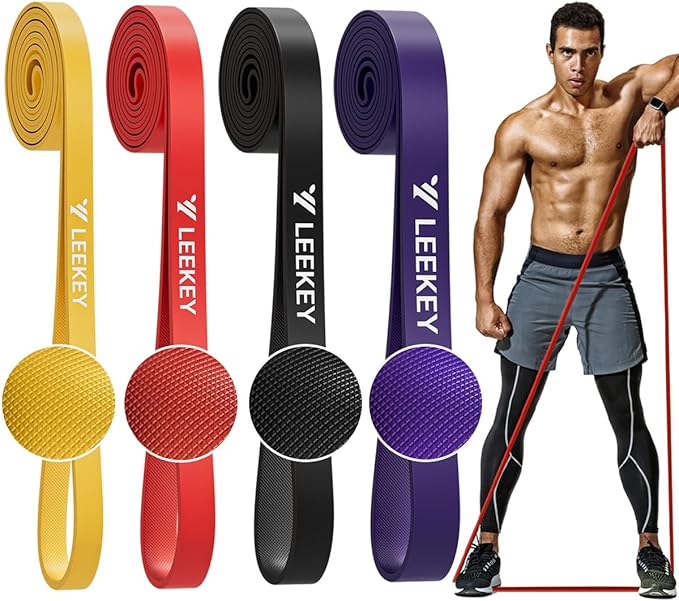 LEEKEY Resistance Bands Set for Pull-Up Assistance & Full-Body Training, Multi-Level Exercise Bands