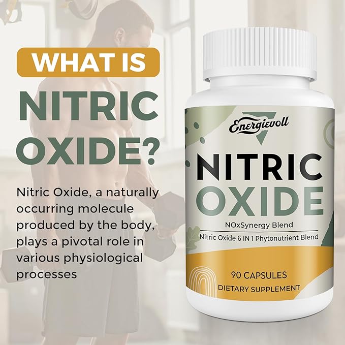 Nitric Oxide Supplement for Men - Precursor and Phytonutrient Blend for Energy, Oxygenation, and