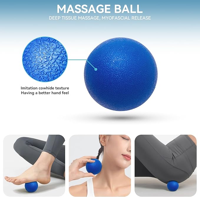 5 in 1 Foam Roller Set for Deep Tissue Muscle Massage, High Density Trigger Point Fitness Patented