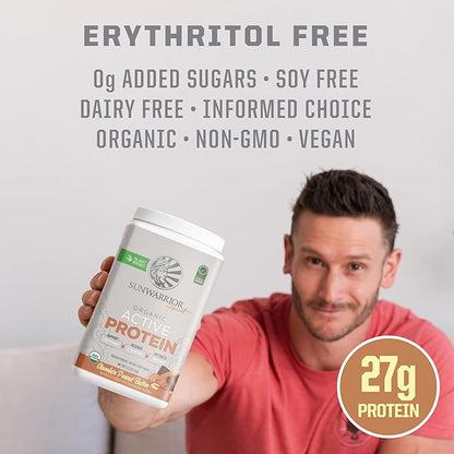 Sunwarrior Organic Plant Based Protein Powder | Vegan Organic Protein Powder with BCAAs Plus