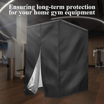 Squat Rack Cover with Waterproof Zipper, Protective Cover for Power Cage/Weight Lifting Rack/Weight