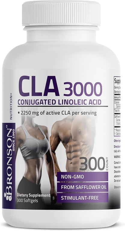 Bronson CLA 3000 Extra High Potency Supports Healthy Weight Management Lean Muscle Mass