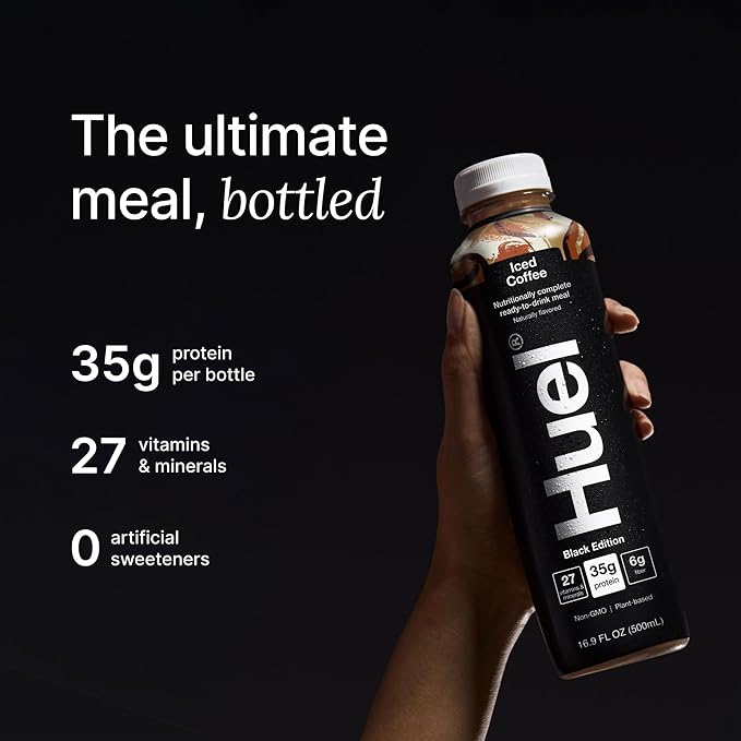 Huel Black Edition Ready-to-Drink | Iced Coffee Meal Replacement Shake | 35g High Protein Drink |