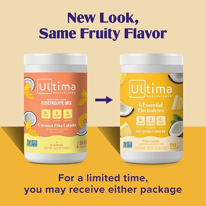 Ultima Replenisher Mocktini Electrolyte Powder Drink Mix – Sugar Free – Piña Colada, 90 Servings
