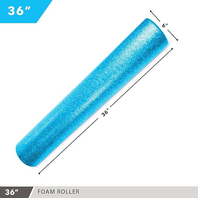 High-Density Round Foam Rollers - 4 Size and 8 Color Options - Massage Rollers for Stretching, Deep