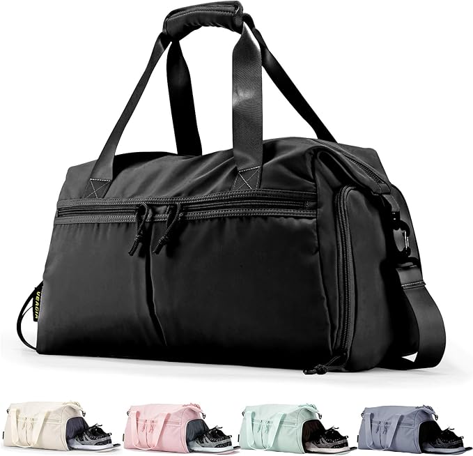 Weekender Duffel Bag with Shoe Compartment And Wet Pocket-Luggage Everyday Overnight Bag for Men