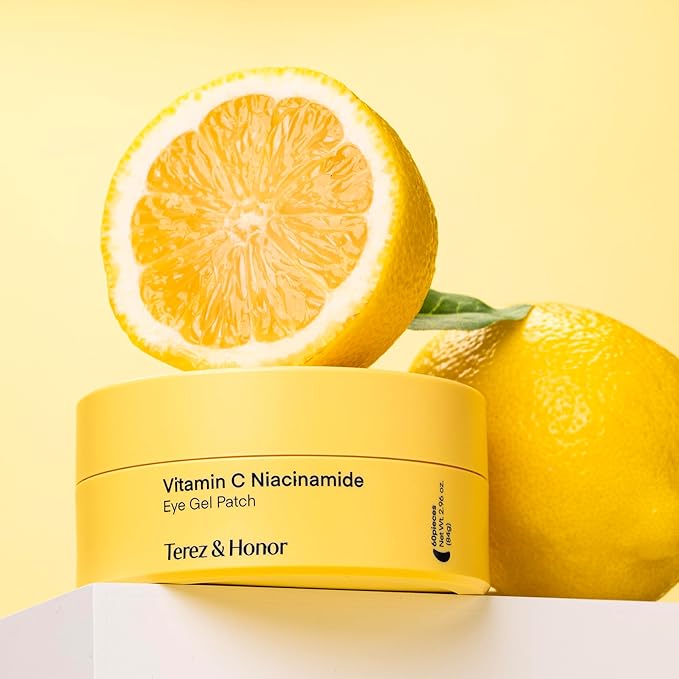 TEREZ & HONOR Vitamin C Eye Patches - 60 Pcs Korean Brightening & Hydrating Under Eye Masks with