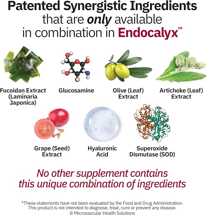 Endocalyx Supplement - Endothelial Glycocalyx Support 60 Capsules - Vascular & Microcirculation
