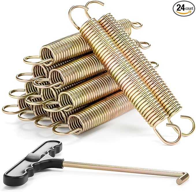 3.5"-8.5" Trampoline Springs, Heavy Duty Stainless Steel Trampoline Accessories with Swivel &