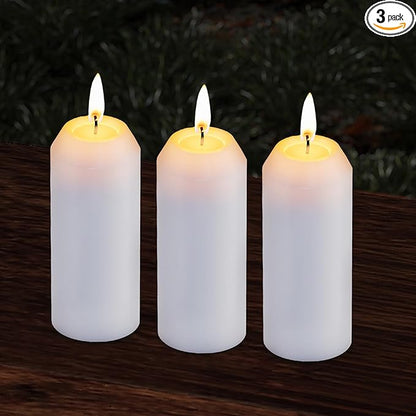 3Pack 15H+ Emergency Candles Long Burning Survival [18H+ Inside Candle Lanterns], 3“ Unscented