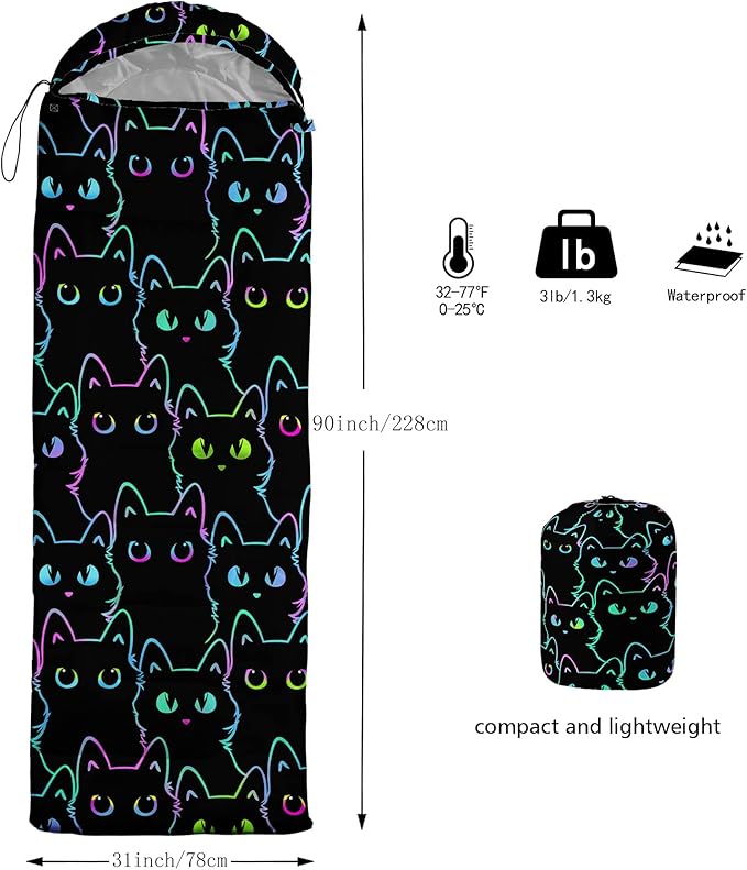 BailiPromise Camping Sleeping Bags,3 Season Warm & Cool Weather,Lightweight,Waterproof Sleeping