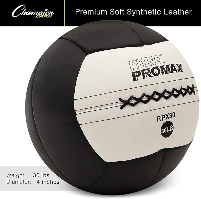 Champion Sports RPX16 Rhino Promax Slam Balls, 16 lb, Soft Shell with Non-Slip Grip, Medicine Wall