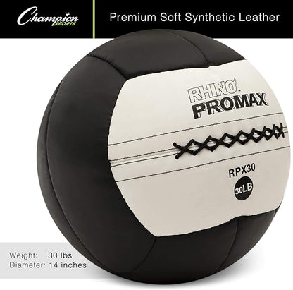 Champion Sports RPX16 Rhino Promax Slam Balls, 16 lb, Soft Shell with Non-Slip Grip, Medicine Wall