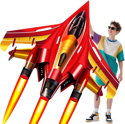 Fighter Jet Kites for Kids & Adults - Durable Airplane Kites for Boys Ages 8-12 & 4-8 with Kite