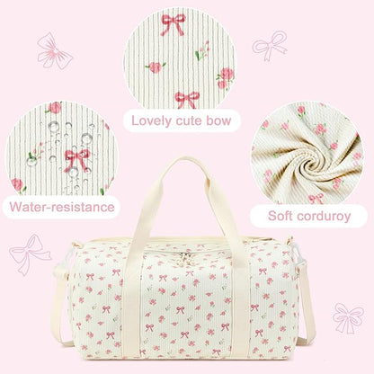 Duffle Bag for Gym Sports Women Girls Workout Travel Bag Weekender with Shoe Compartment and Wet