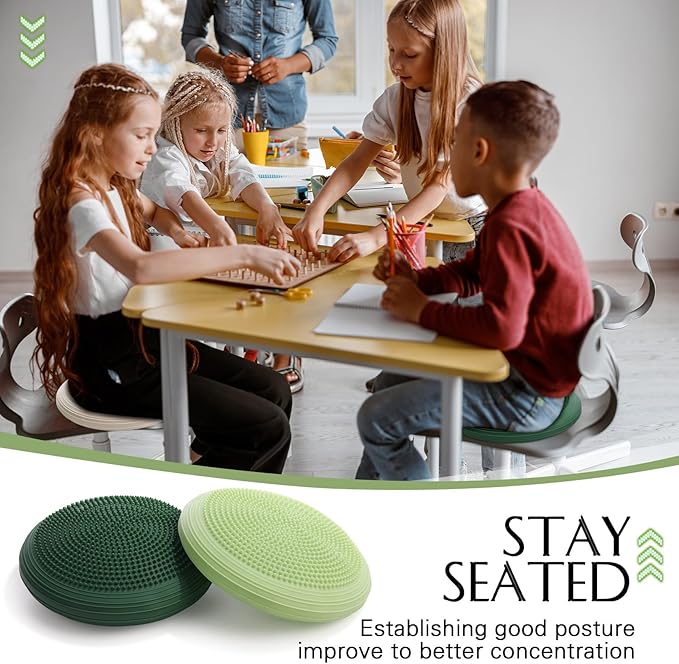 Libima 4 Pcs Wiggle Seat Inflated Wobble Cushion for Sensory Kid 13 Inches Balance Disc Flexible
