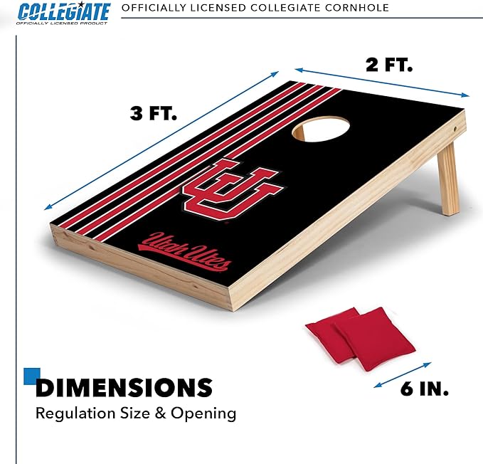 2' x 3' Solid Wood Cornhole Set with Direct Print HD Team Graphics – Great Gift for Any NCAA Fan!