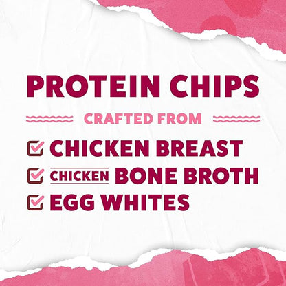 WILDE Himalayan Pink Salt Protein Chips, Thin and Crispy, High Protein, Keto Friendly, Made with
