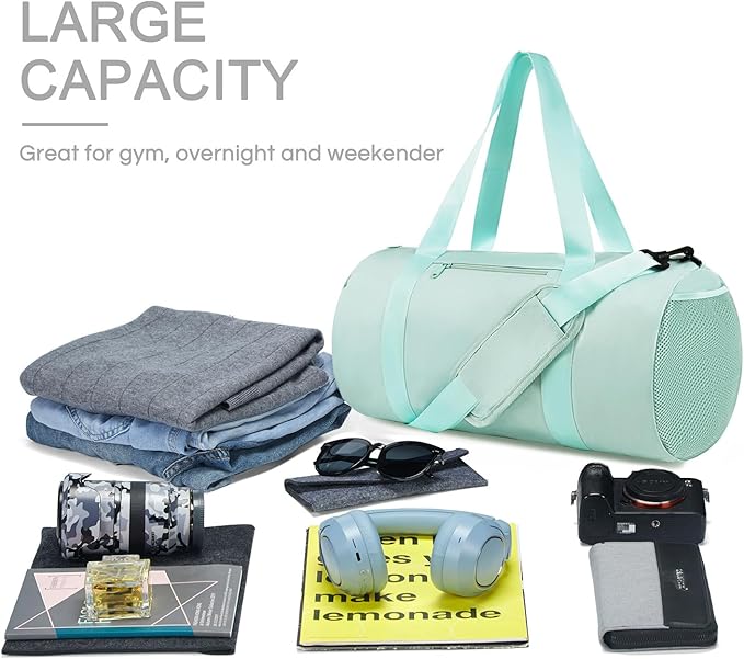 Small Gym Bag Duffel Bag for Women Men Fitness Sports Bag Workout Adjustable Detachable Shoulder