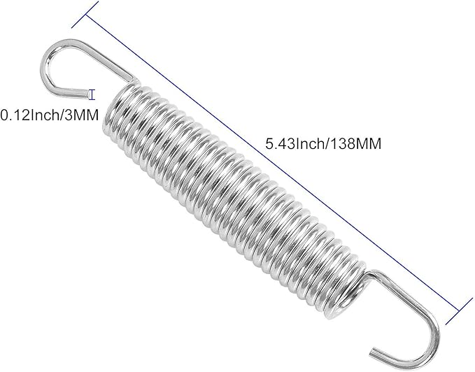 40 Pack Trampoline Springs 5.5” Heavy Duty Galvanized Steel Replacement Trampoline Parts Springs