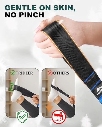 Trideer Stretch Straps with Loops, Non-Elastic Yoga Straps for Stretching, Durable Nylon Stretch