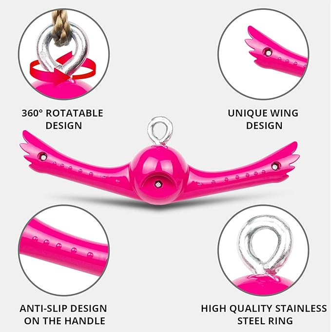 Ninja-Twister Swing Spins Set: Slackline Attachments - 360° Handle Twist-Spin Flips Toy Activate