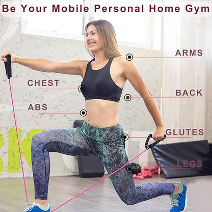 Resistance Bands with Handles, Single Resistance Bands, Exercise Bands with Handles, for Resistance