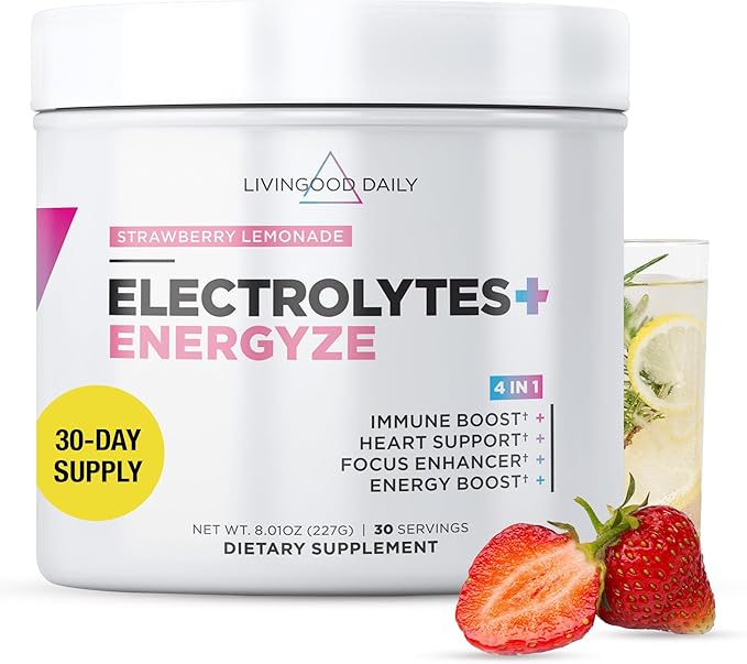 Livingood Daily Electrolytes Powder, Electrolytes Hydration Powder with Vitamin C, Taurine, D