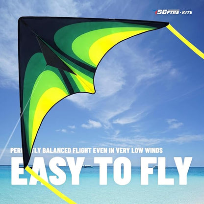 Delta Kite for Kids & Adults，Easy to Fly,Single Line Beach and Park Kite for Family Outdoor Games &