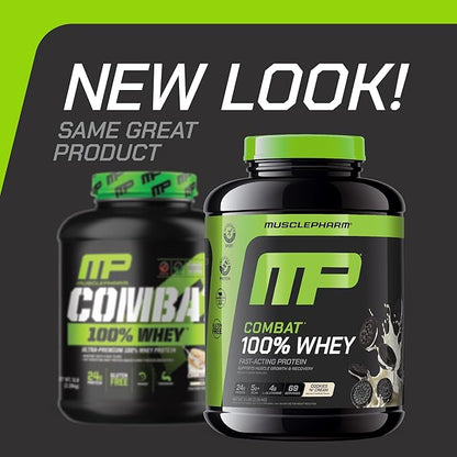 MusclePharm Combat 100% Whey Protein Powder, Cookies ?˜N??Cream Flavor, Fast Recovery & Muscle Gain