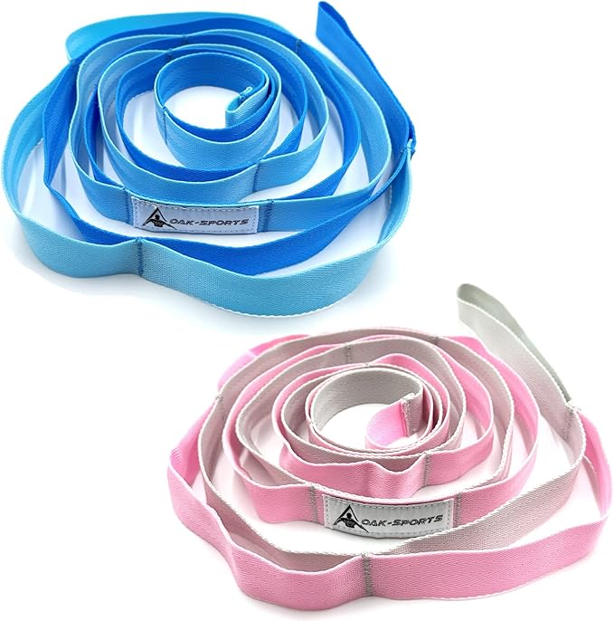 Stretching Strap Yoga Strap with Loops, Stretch Straps for Physical Therapy, Non-Elastic Exercise