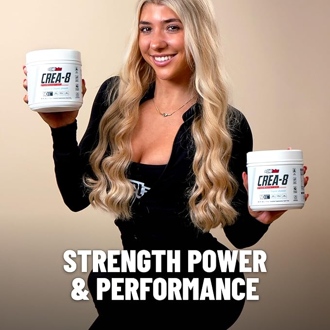 EHP Labs CREA-8 Micronized Creatine Monohydrate Powder - Unflavored Creatine Powder for Muscle
