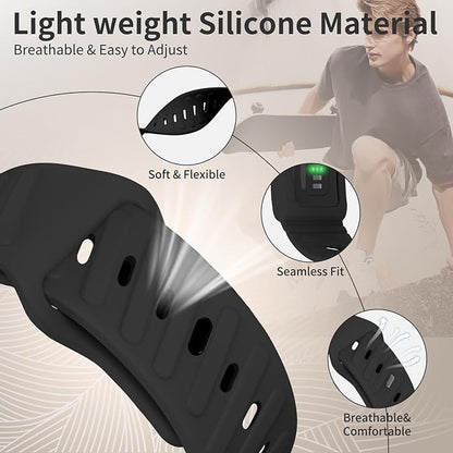 Silicone Sport Band Compatible with Whoop 4.0 Band for Men Women,Soft Comfort Durable Replacement