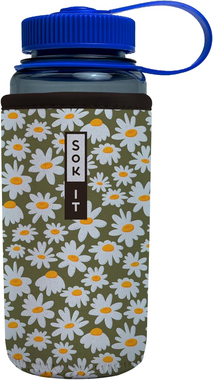 Sok It BotlSok Water Bottle Sleeve Insulated Neoprene Cover (Chamomile China, Fits 16oz CamelBak or
