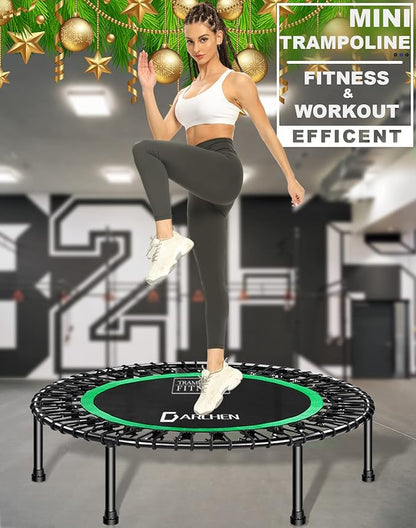 DARCHEN 450 lbs Mini Trampoline for Adults, Indoor Small Rebounder Exercise Trampoline for Workout