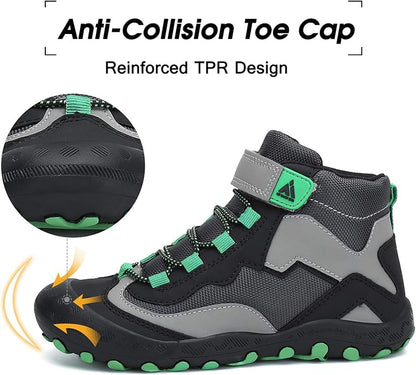 Mishansha Kids Hiking Boots Toddler Girls Boys Hiking Shoes Water-Resistant Anti-Collision Non-Slip