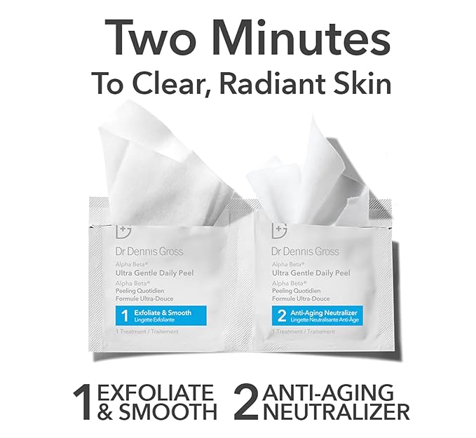 Dr. Dennis Gross Alpha Beta Ultra Gentle Daily Peel: for Dehydrated or Sensitive Skin, Uneven Tone