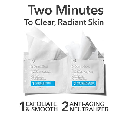 Dr. Dennis Gross Alpha Beta Ultra Gentle Daily Peel: for Dehydrated or Sensitive Skin, Uneven Tone