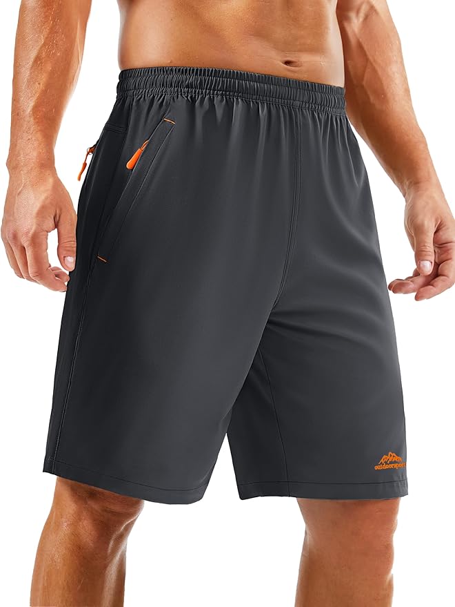TACVASEN Men's Running Athletic Shorts 9" Quick Dry Workout Gym Shorts Lightweight Summer Shorts 3