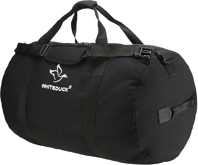 WHITEDUCK Heavy Duty Canvas Duffel Bag for Men and Women - Foldable Military Army Style Duffel Bag