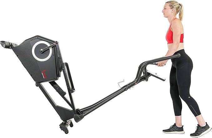 Sunny Health & Fitness Smart 2-in-1 Upright Elliptical Full-Body Exerciser, Home Cross-Training