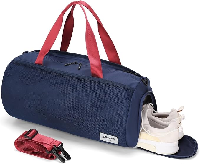 BE SMART Waterproof Mens Gym Bag with Shoe Compartment, Duffle Bags with Wet Pocket for Men