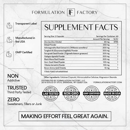 Self Obsessed 10 in 1 Masculinity Maximizer Supplement, Shilajit for Men, Tongkat Ali, Ashwaganda