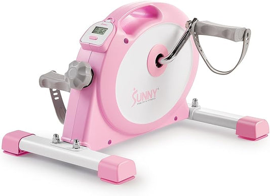 Sunny Health & Fitness Smart Under-Desk Bike Exerciser, Low-Impact Cardio Cycling Equipment for