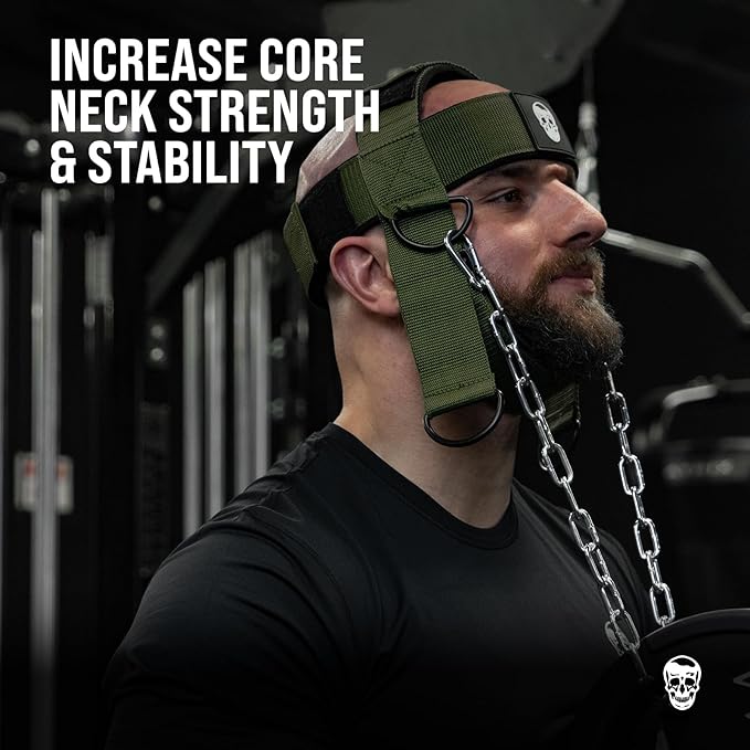 Gymreapers Neck Harness Weight Lifting - Neck Trainer Workout Equipment - Heavy Duty Stainless