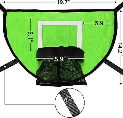 Trampoline Basketball Hoop with Pump and Mini Ball, Waterproof, Sunscreen Soft Materials, Easy to